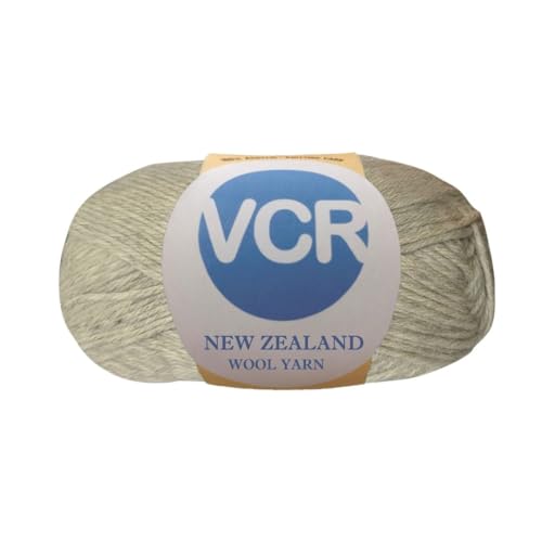 Image of VCR Light Grey Chunky Wool Yarn, 100 Grams, Hank, 196 Meters, 100% New Zealand Wool Knitting Yarn, Soft Crosia Thread Suitable for Baby Blankets & Booties Pack of 1