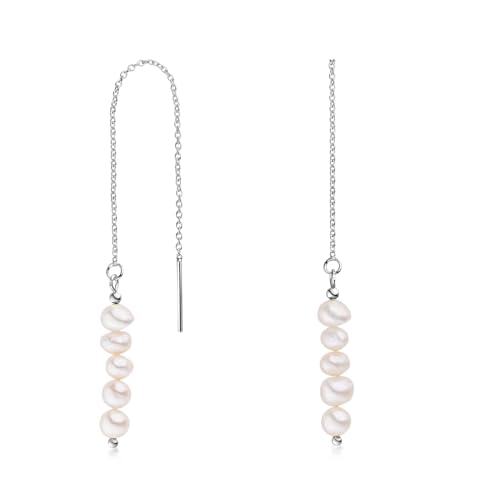 Boucles d'oreilles pendantes argent 925 perles MATERIA SO-140 femme