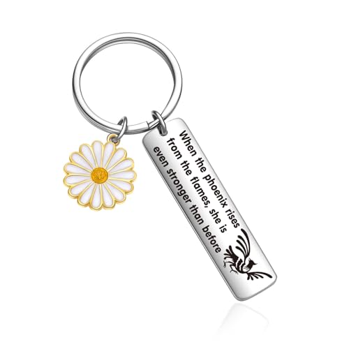 OWHOMS Phoenix Keychain - Phoenix Themed Gift for Women- Motivational Gift For Women - Sun Bird Keychain