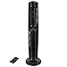 MYCARBON Turmventilator Leise mit Fernbedienung 32dB Luftumwälzung 350m³/h für 30m² ECO Modi Oszillation360° Ventilator Leise 45W 8H Timer 96cm Standventilator mit 3 Geschwindigkeitsstufen Schwarz
