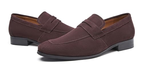 Men's Loafers Formal Dress Slip On Shoes Suede Leather Wedding Tuxedo Casual Shoes for Men4