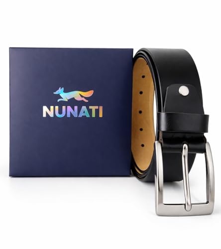 Image of Men's Genuine Leather Belt | Formal & Casual Wear | Pin Buckle, Adjustable Fit for Jeans & Trousers