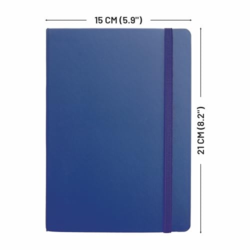 Image of Anupam Fluct A5 Ruled Journal + Snapy 0.5mm Gel Pen Combo | 160 Pages | 80 GSM Acid-Free Paper | Lay-Flat Hardcover | Waterproof Quick-Dry Ink | Writing Kit for Office & Daily Journaling (Blue)