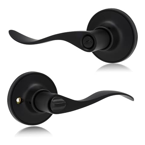 XFORT Cabriole Matt Black Privacy Knob Set Cover