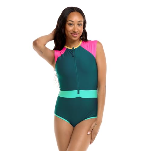 Body Glove Stand Up Zip Front Paddle One Piece Swimsuit with UPF 50+ - image 1