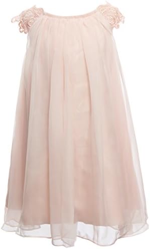 Mrprettys Blush Chiffon Flower Girl Dress Girls Toddler Party Dress