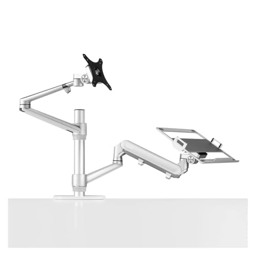 Brazo de gas para monitor de 17-32" con soporte de portátil ajustable OL-3L-PRO-S