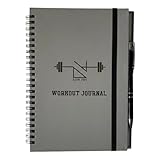 DanRaw Pro Diario di allenamento formato A5, 144 pagine, con cinturino elastico e penna, fitness tracker con registro dei progressi del corpo, calendario degli allenamenti e agenda degli obiettivi