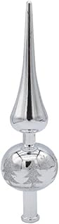 STOBOK Office Christmas Decor Glass Star Tree Topper - Xmas Finial Decoration Rustic Mini Top Hat for Outdoor Trees