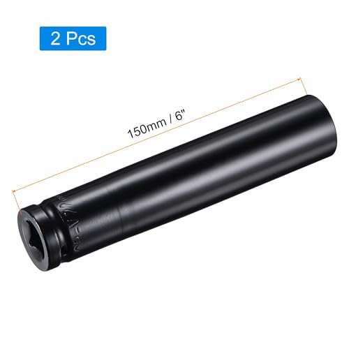 Image of TA-VIGOR 2Pcs 1 /2 Drive by 22mm Deep Impact Socket, 6 Inch Length Durable Reliable CR-V Steel, 6-Point Metric Sizes for Home Car Repair