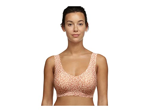 Chantelle SOFTSTRETCH, Bustier Mit Soft Cups, V-Ausschnitt, Unnsichtbare Unterwäsche für Damen, XL/2XL, Leo Neutral – Ansicht 1