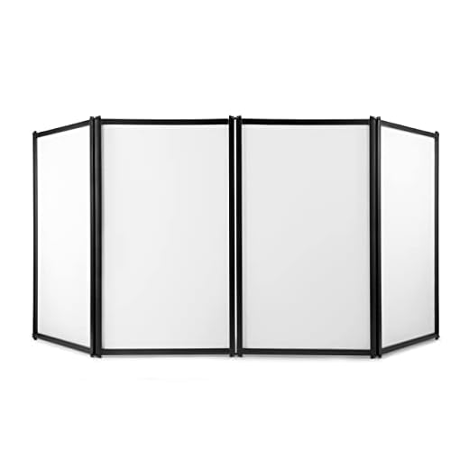 RECK PF-33 45" DJ Foldable Facade Portable Event Booth Panels 4 Detachable Black Metal Frame Projector Display Scrim Panel with Carry Bag