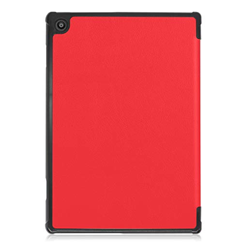 Image of Robustrion Smart Trifold Hard Back Flip Stand Case for M10 FHD Plus 10.3 inch(26cm) - Red