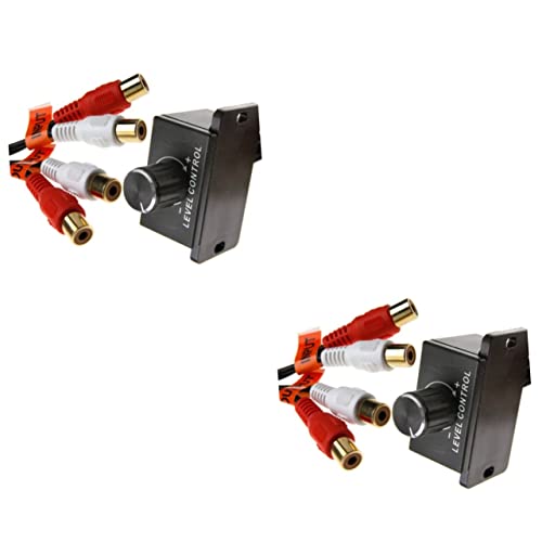 Favomoto 2Pcs Speaker Amp Component Cable Rc Cable Remote Level Control Car Level Controller Car Amplifier Equalizers Female Bass Control Line Remote Level Control For Car Knob #TOP6