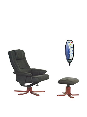 Jocca 2115 massagestoel met voetenbank, zwart