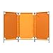 Welding Screens with Frame, Portable Welding Protection Curtains, Foldable Flame Fire Retardant Barriers, High Visibility Yellow Block Fence for Workshop Industrial Contract Sites (3 Pieces)