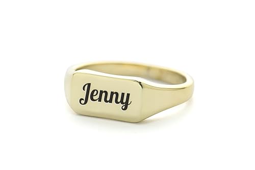 Bague personnalisée ajustable anti-ternissement pour elle