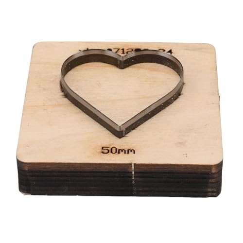 Troquel de corte de cuero en forma de corazón, troquel de perforación resistente de acero con alto contenido de carbono, artesanías de Base de madera gruesa