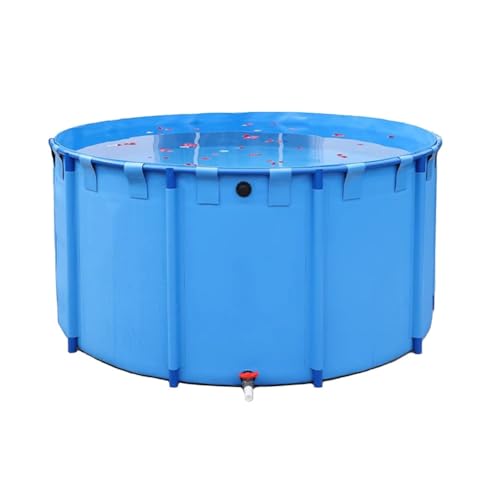 Genérico Piscina Plegable Grande para Perros y Estanque de Lona para Peces - Piscina elevada Plegable con Lona de PVC Resistente para bañar a Mascotas, criar koi y Que los niños chapoteen (3 x 0,8 m/