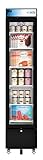 KoolMore 17 in. Slim Commercial Merchandiser Freezer with Manual Defrost, 6.5 Cu. Ft. Capacity, ETL Listed in Black (KM-MDF-17S)