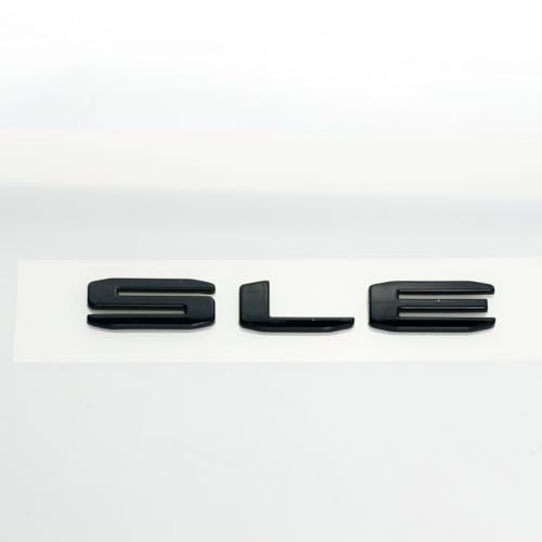 Image of 1Pc for 19-21 Sierra Rear Tailgate SLE Logo Emblem Pickup 3D Letter Badge Nameplate Replacement for SLE (Matte Black)