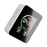 ULTECHNOVO Co2 Detektor und Feuchtigkeitsmesser Innenbereich Kompakter Luftqualitätsmonitor Weiß Elektronisches Messgerät für Bildungsstätten und Sportstätten