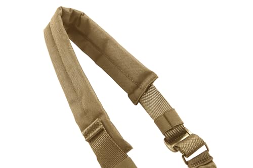 Sangle airsoft Lancer Tactical en mousse robuste avec finitions haut de gamme tan