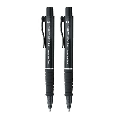 Faber-Castell - Kugelschreiber Poly Ball View Schwarz 2 Stück