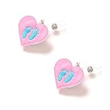 2 Pcs Baby Feet Onesie Badge Reel, Labor & Delivery Nurse Retractable ID Holder, NICU OB-GYN Swivel Pinch Clip, Cute Healthcare Worker Gift