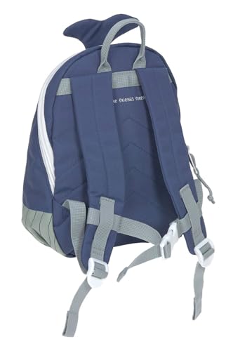 LäSsig Piccolo Zaino Per Bambini Per La Scuola Materna Con Cinturino Da 2 Anni, 20 X 9 X 24 Cm, 3,5 L, Blu Scuro (Whale) - 4