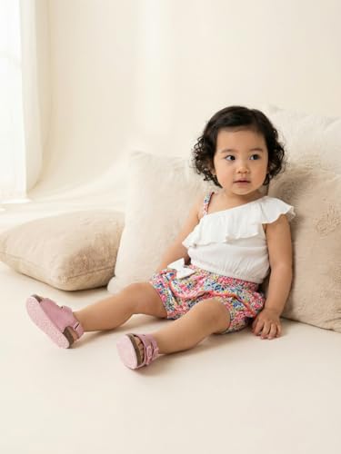 Image of Nautinati Baby Girls Cute Printed Top and Shorts Clothing Set | Age 0-3 Years