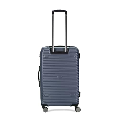 Image of Skybags Plastic Spinner Trunk Check-in Trolley Bag, 68cm | Medium Hardsided Luggage with Smooth 8-Wheel & TSA Lock | Suitcase for Travel | 5-Year International Warranty (Navy)
