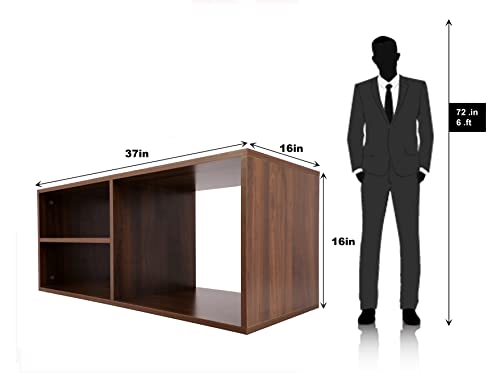 Image of Engineered Wood Coffee Table Walnut Finish (Columbian Walnut)