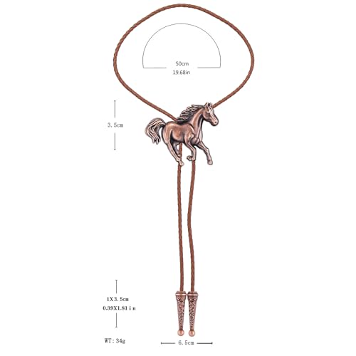 Image of GelConnie Bolo Ties for Men Women Western Cowboy Tie Mens Western Necklace Leather Necktie Gold Bolero Tie Cowboy Necklace