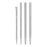 COHEALI 4 Schnürnadeln: 2,5/3/3,5 mm Edelstahl-Schnürsenkel-Einfädelnadeln für Lederarbeiten und Paracord-Projekte – Schnürwerkzeug für Schuhe, Stiefel und Handschuhe