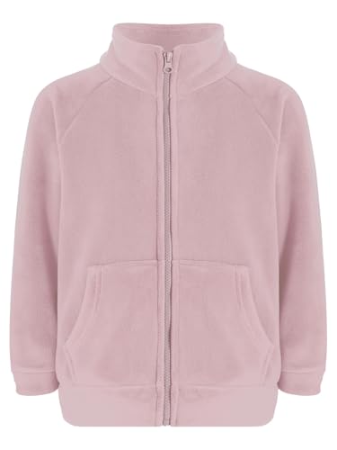 Linjinx Kids Girls Fleece Jacket Long Sleeve Zip Up Pullover Sweatshirt Coat Fall Winter Clothes Outwear with Pockets