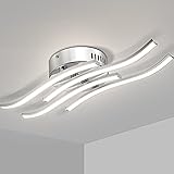 dehobo plafoniera a led 24w, lampadari led moderni luce bianca neutra 4000k, lampada lampadario plafoniera dal design 2500lm, curvo plafoniera per camere da letto soggiorno corridoio ufficio