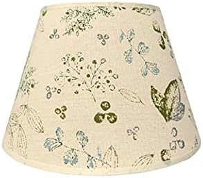 Ebrima with Flower, Butterfly & Birds Printed Lamp Shade for Table Lamps Replacement, Fabric Cloth, Lamp Shades 5.9x6.x8.7 Inch (B)