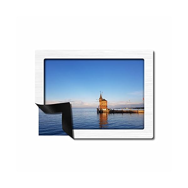 Magnetische Fotorahmen Kühlschrank 12 Stück Weiß-Grau Set Bilderrahmen für 9x13 10x15 13x18 cm Fotos Postkarten Bilder… – Bild 5
