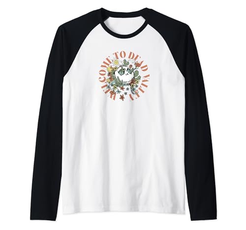 T-shirt Raglan L'Étrange Noël de Monsieur Jack Disney Baseball Tee Motif Crâne Dead Valley