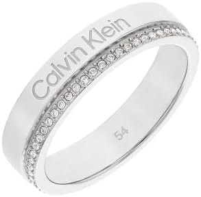 Calvin Klein Anillo para Mujer Colección MINIMAL LINEAR en Acero Inoxidable con Cristales - 35000200D