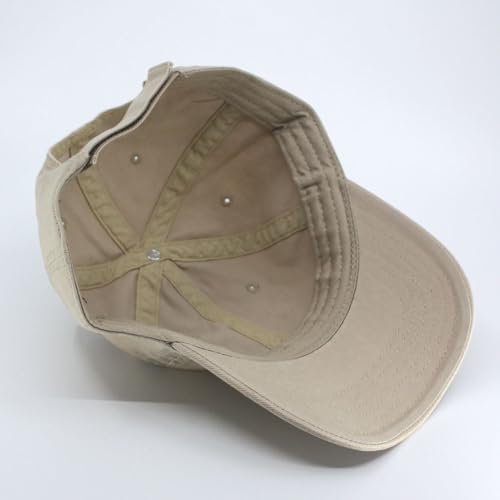 Image of Classic Washed Cotton Baseball Cap - Vintage Adjustable Dad Hat, Curved Bill for Men Women, Outdoor Everyday Wear
