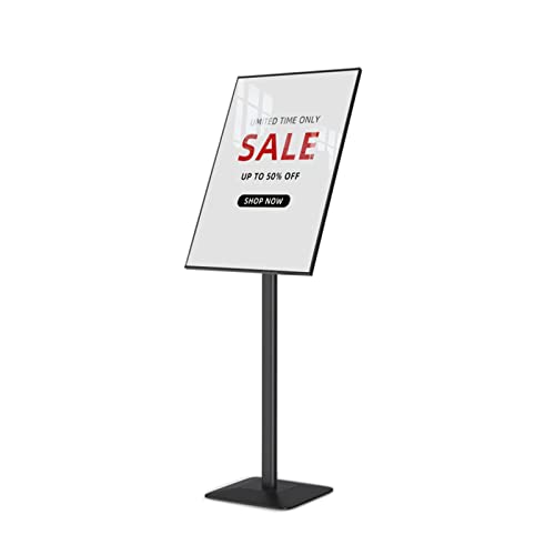 Support d'affiche A2 noir en aluminium réglable avec pied stable pour menu - 2