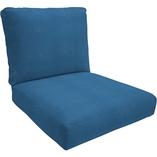 Eddie Bauer Sunbrella® Fabric 1-Piece Outdoor Louge Chair Cushion, 23' W x 27' L, Canvas Regatta