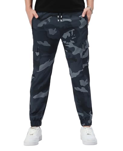 Image of Boys Cargo Joggers Pants Outdoor Youth Quick Dry Hiking Pants Lightweight Athletic Pants with Zipper Pockets