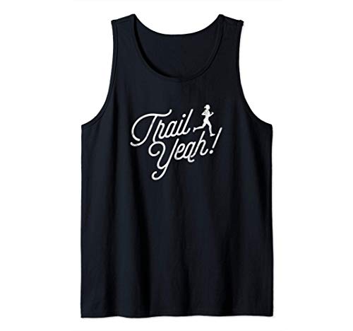 Trail Yeah! Female Outdoor Runner Retro Vibe Running Graphic Camiseta sin Mangas