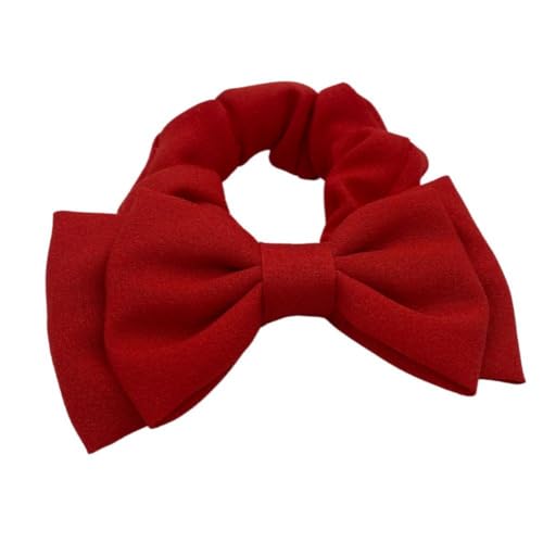 JUSTFOX - seducente fiocco per capelli in rosso elastici per capelli fiocchi elastici elastici per coda di cavallo, elastici per capelli nastro sottile Cheer Cheerleading Head Styling accessori per