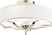 Kichler 44314PN Contemporary Modern Three Light Flush Mount from Kinsey Collection in Polished Nickel Finish