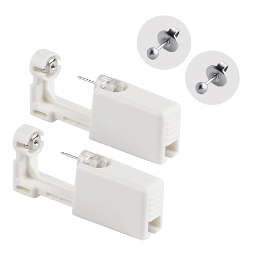 ILLUVA 2 Piezas Pistolas para Piercing Oreja Desechables, Seguras e...