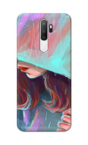 Image of PRINTFIDAA Pretty Woman Under The Umbrella Painting Printed Designer Hard Case for Oppo A5 (2020) / Oppo A9 (2020), Oppo A11x Back Cover -(e) RPM1007
